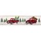 Designer's Shop Holiday Gift and Tree Truck wired edge ribbon WR 63-5136, 2.5" x 10 yards